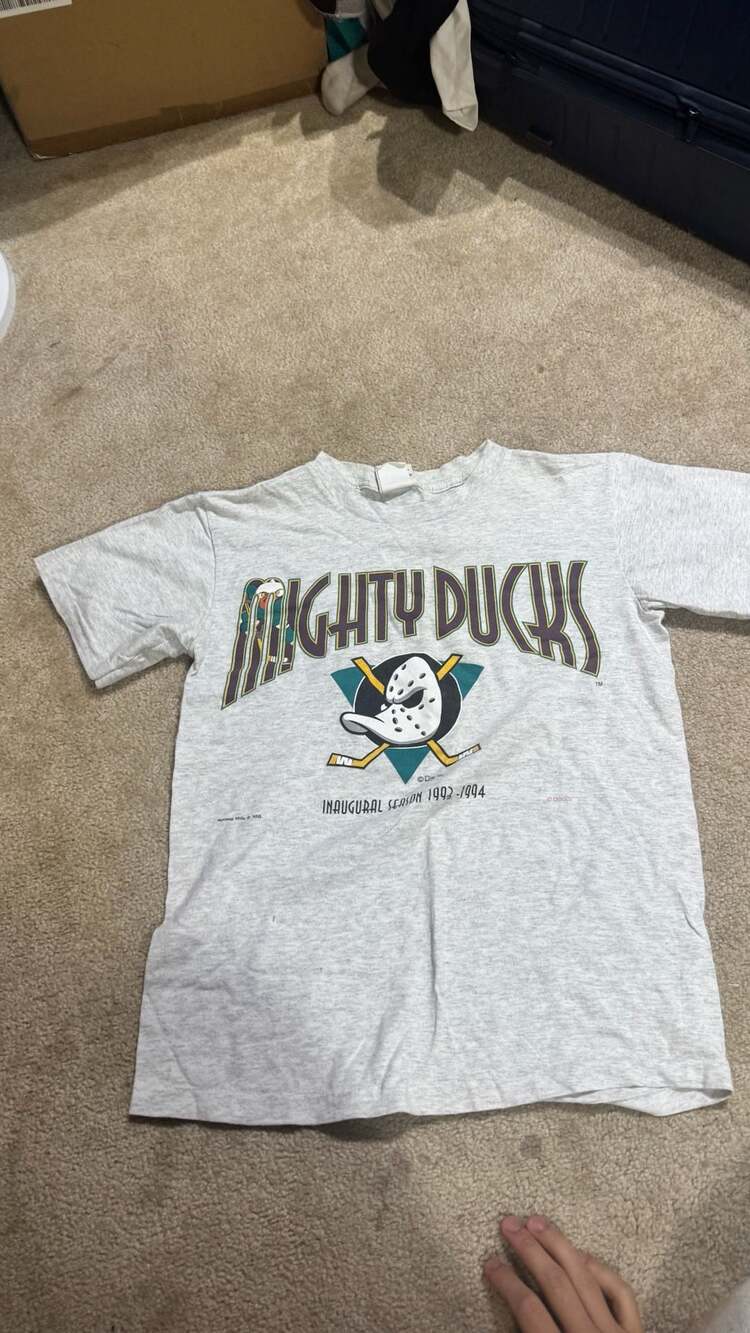 Vintage 1993-1994 Anaheim Mighty Ducks Inaugural Season T-Shirt